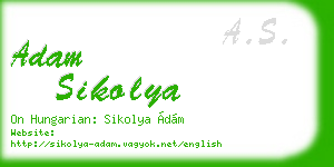 adam sikolya business card